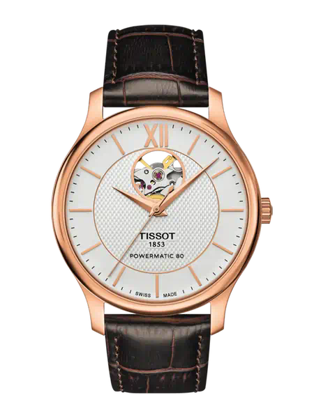Часы Tissot Tradition Powermatic 80 Open Heart T063.907.36.038.00 фото