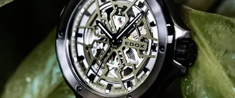 Edox: Delfin Mecano Automatic Moss Green фото