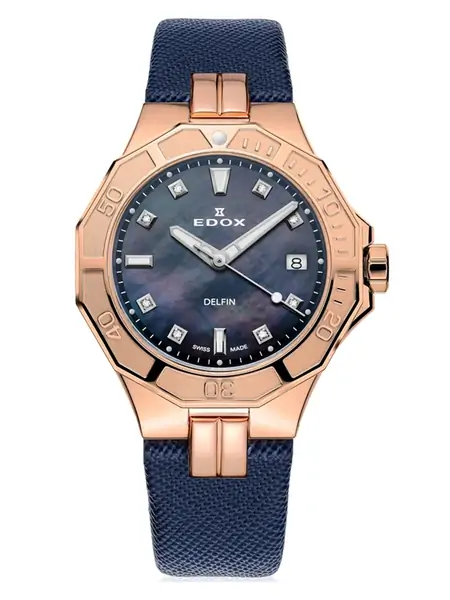 Edox Delfin Diver Date Lady 53020 37RC NANR фото