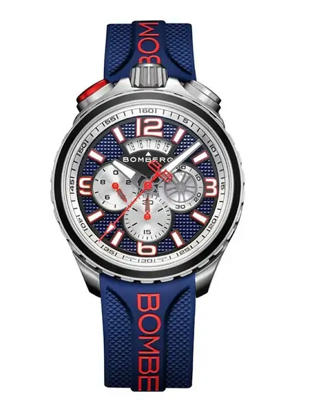 Bomberg BOLT-68 Heritage Blue Rubber Chronograph BS45CHSS.064-4.12 фото