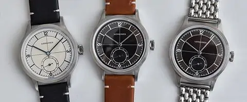 Longines: классика с чёрным секторным циферблатом фото