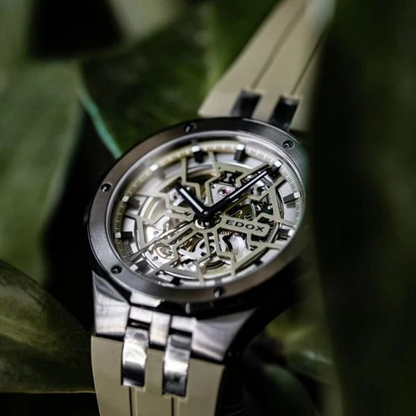 Edox: Delfin Mecano Automatic Moss Green