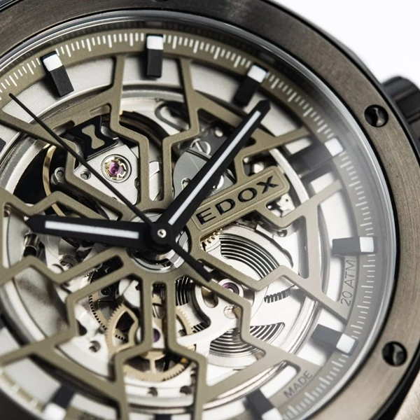 Edox: Delfin Mecano Automatic Moss Green