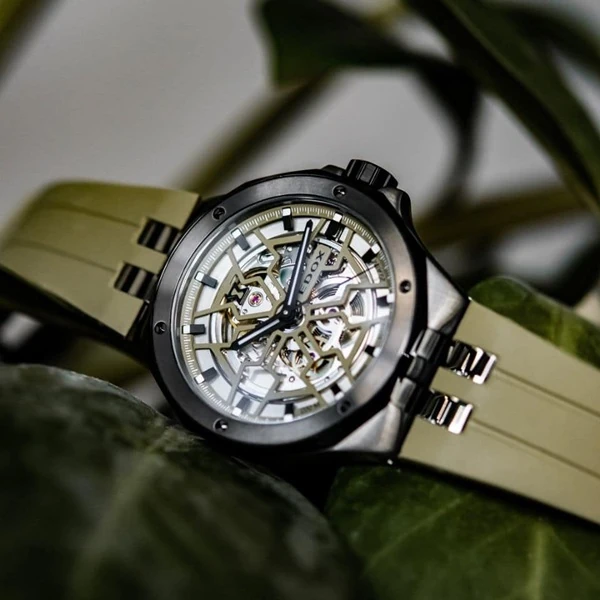 Edox: Delfin Mecano Automatic Moss Green